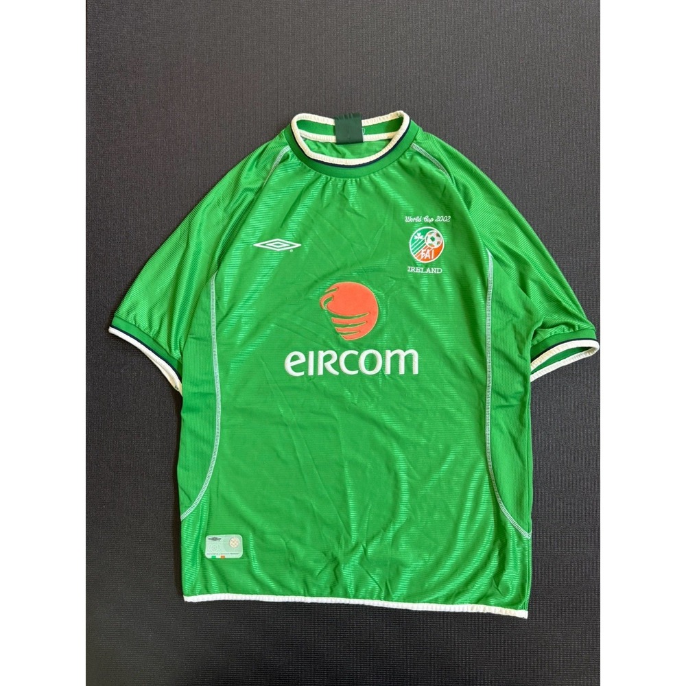IRELAND 2001 2002 Home Football Shirt Soccer Jersey Umbro Size XL Mens Rare VTG